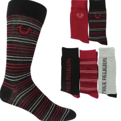 Men's True Religion Striped Crew 5-Pair Pack