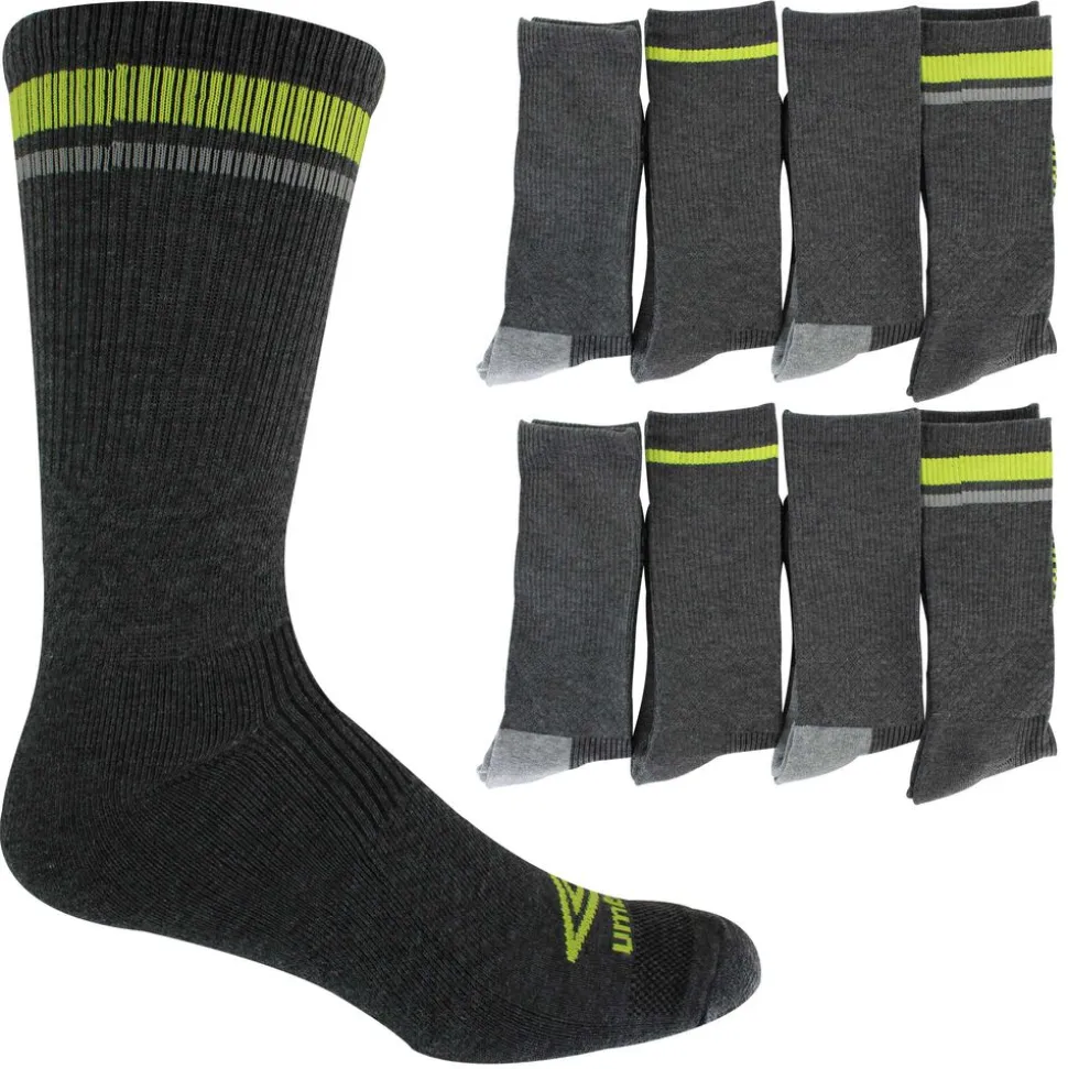 Men's Umbro Striped Performance Crew 8-Pair Pack