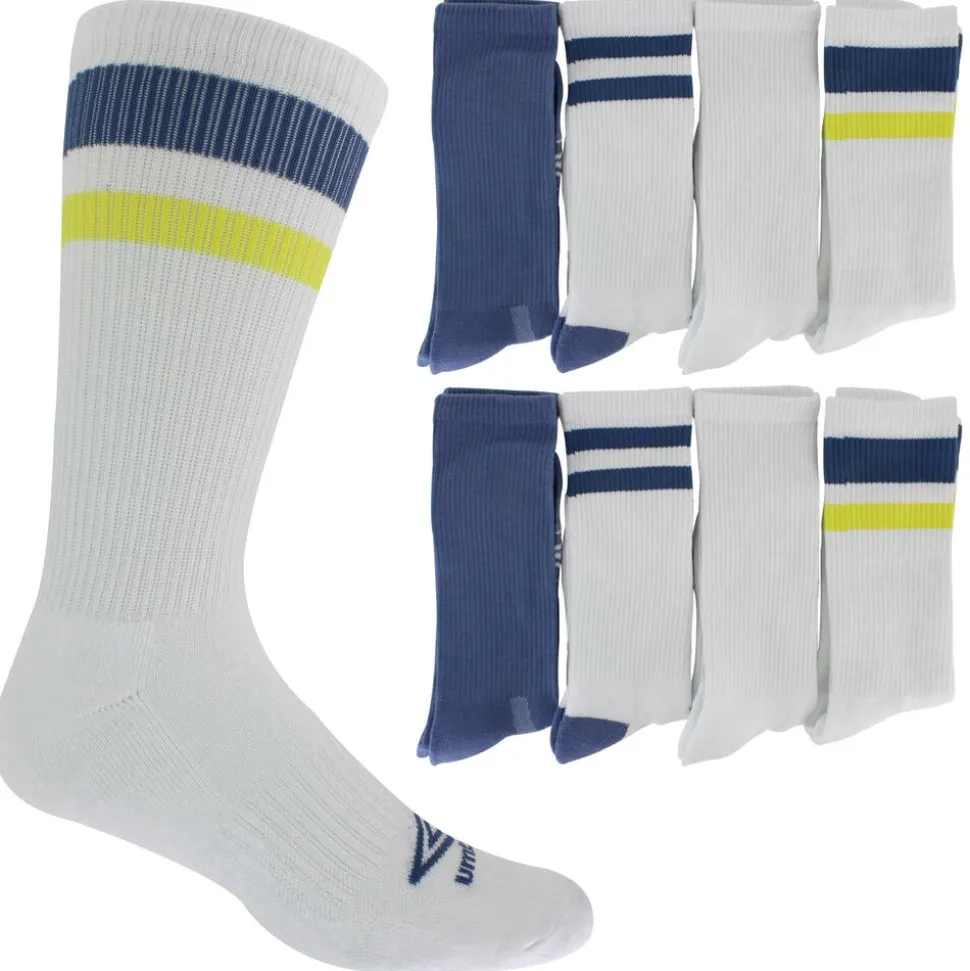 Men's Umbro Striped Performance Crew 8-Pair Pack
