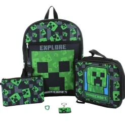 MINECRAFT 5-Piece Backpack Set