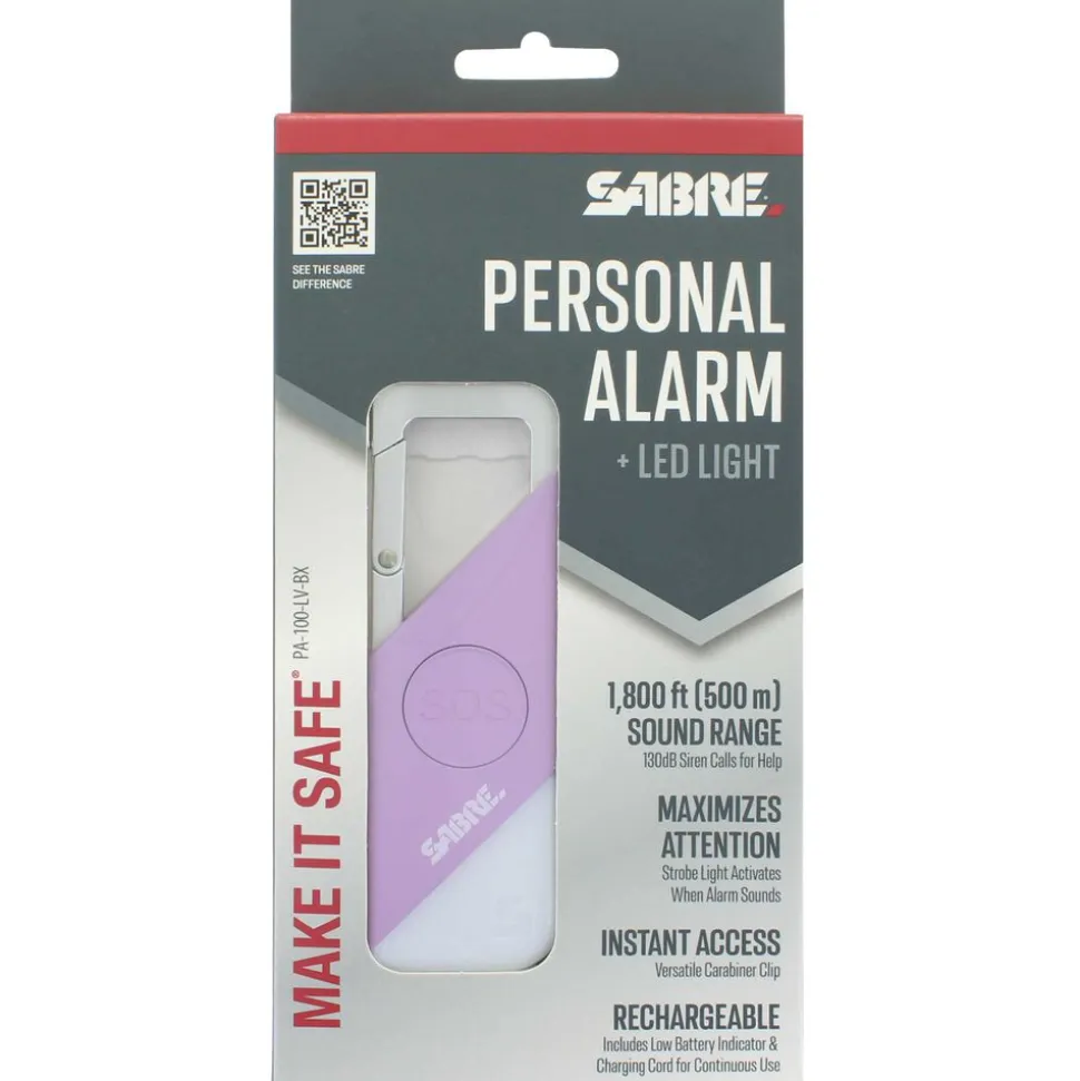 SABRE 2-In-1 Personal Alarm With LED Light