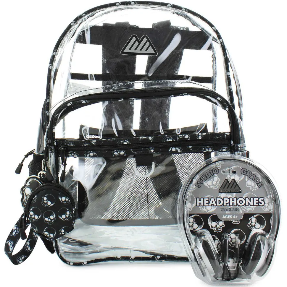 Summit Ridge Skull Clear Backpack Set