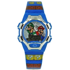 Super Mario Flashing LCD Watch And Flashlight Set