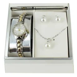 Tahari Watch With Matching Necklace And Earrings
