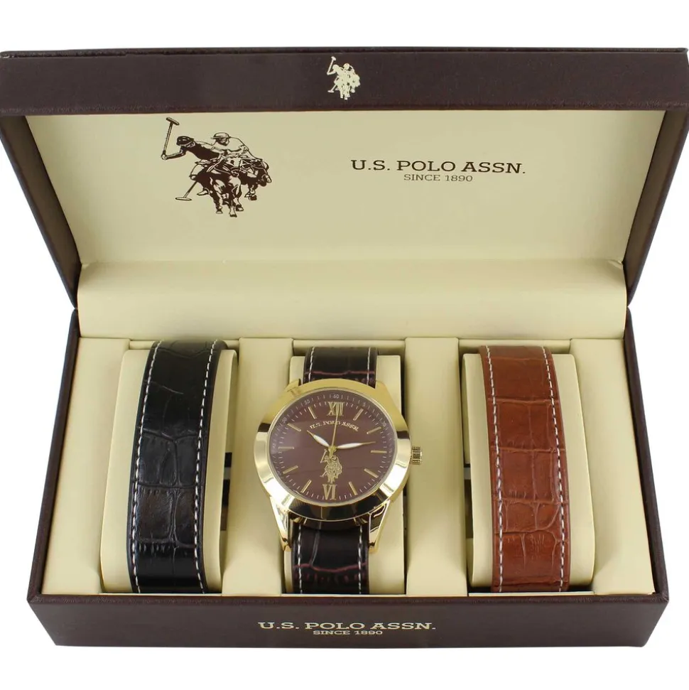 U.S. Polo Association 3-In-1 Watch Set