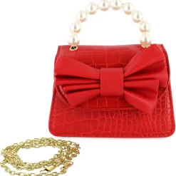 Willow & Ruby Faux-Alligator With Bow Mini Bag
