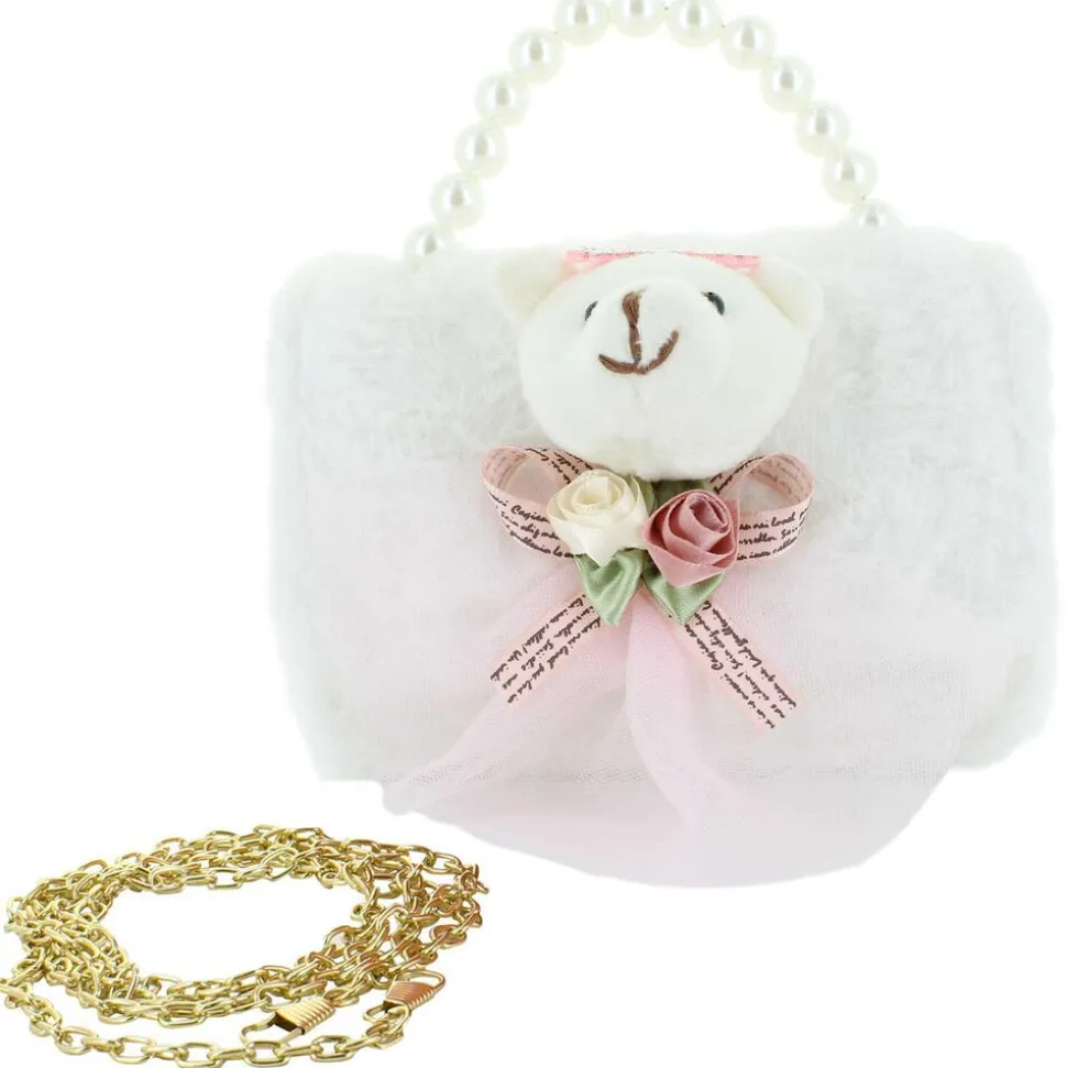 Willow & Ruby Faux-Fur Princess Bear Mini Bag