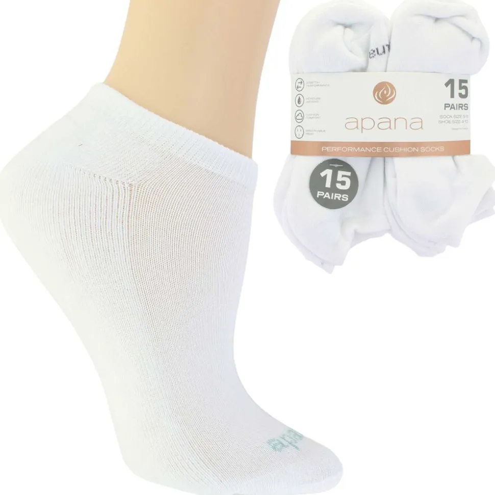 Women's apana Low-Cut Cushioned Socks 15 for $10