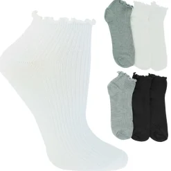 Women's Capelli Ruffle Ankle Socks 6-Pair Pack