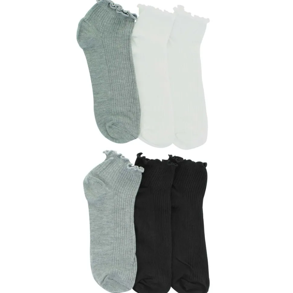 Women's Capelli Ruffle Ankle Socks 6-Pair Pack