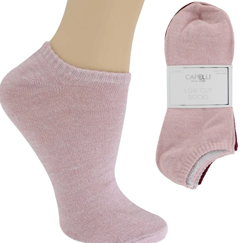 Women's Capelli Solid Low-Cut Socks 10 For $10