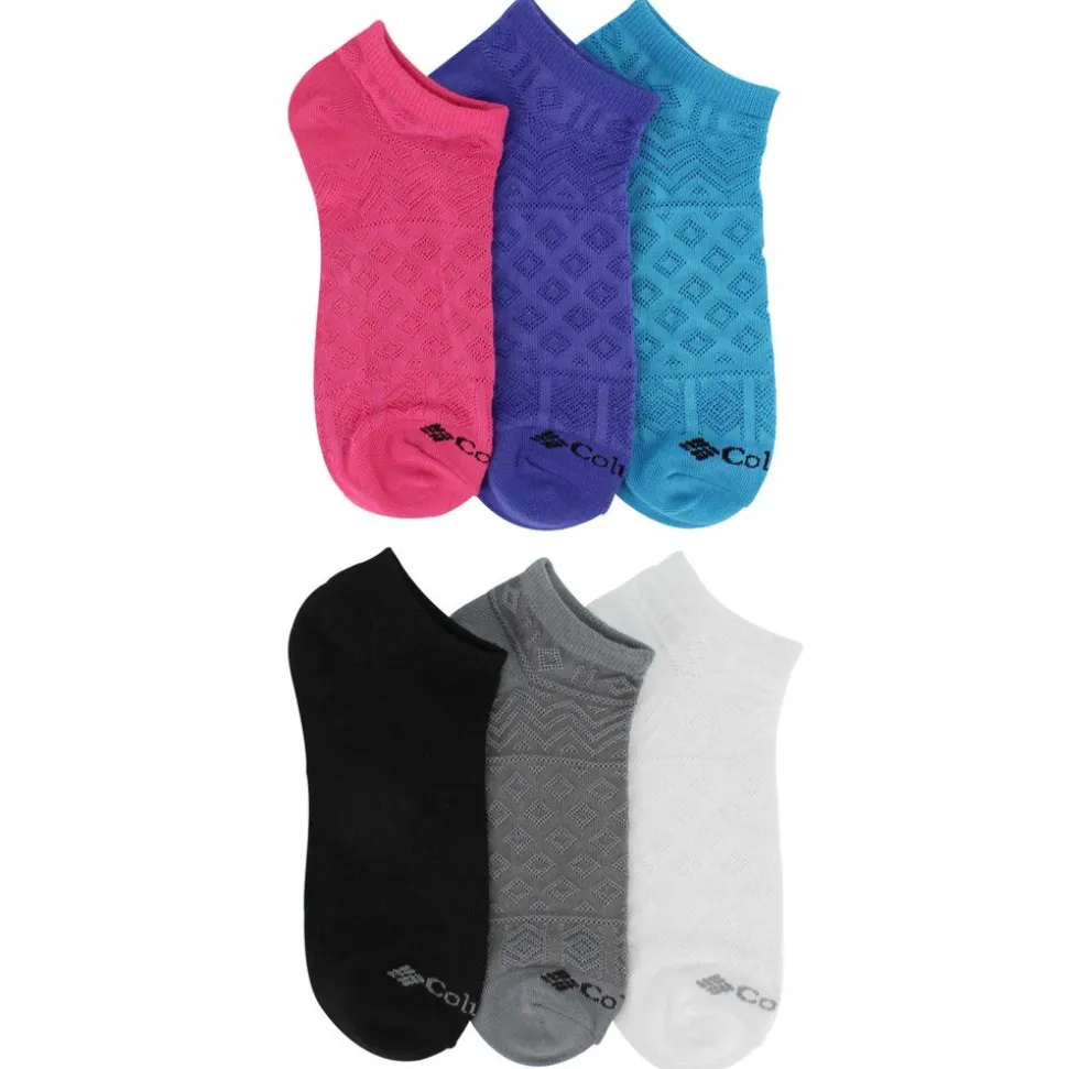 Women's Columbia Mesh Pattern No-Show 6-pair pack