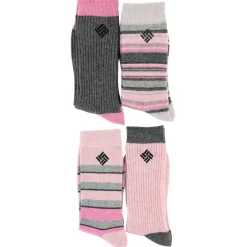 Women's Columbia Striped Crew 4-Pair Pack