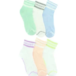 Women's Converse Logo & Stripe Quarter 6-Pair Pack