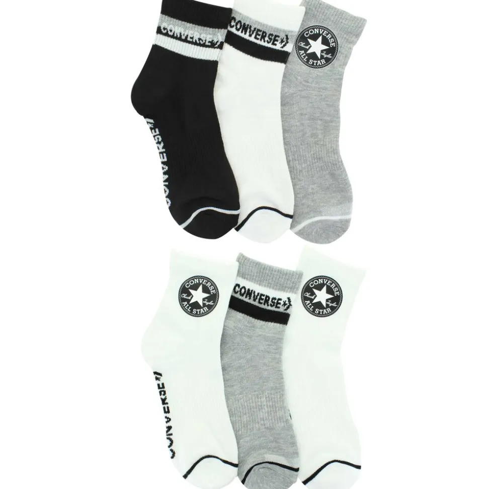 Women's Converse Patch & Stripe Quarter 6 Pairs