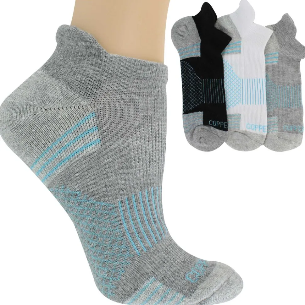 Women's Copper Fit Low-Cut Crew 3-Pair Pack