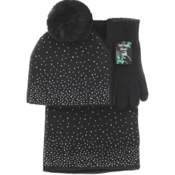 Women's Couture Gems Rhinestone Scarf 3-Piece Set