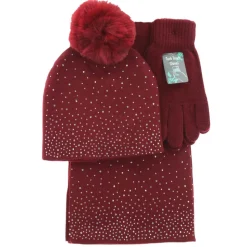 Women's Couture Gems Rhinestone Scarf 3-Piece Set