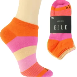 Women's Elle Bold Stripes No-Show 10 For $10