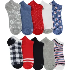 Women's Elle Floral No-Show 10 For $10