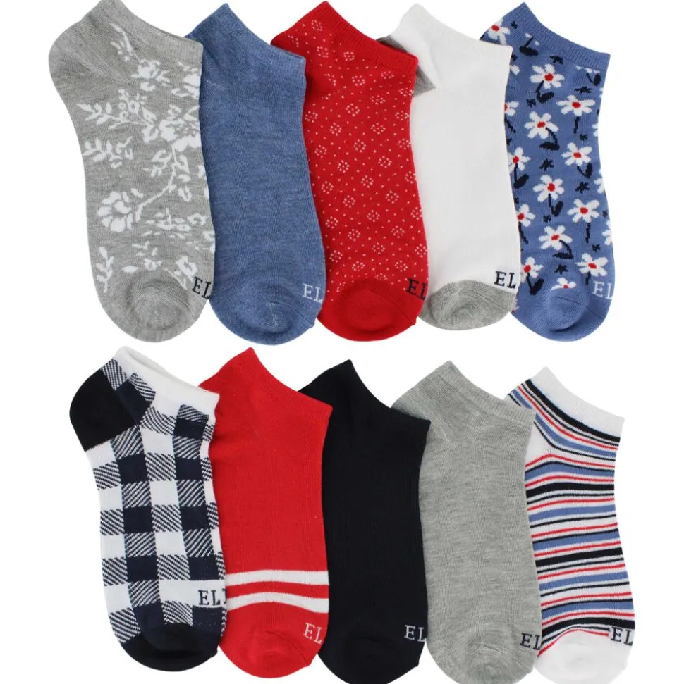 Women's Elle Floral No-Show 10 For $10