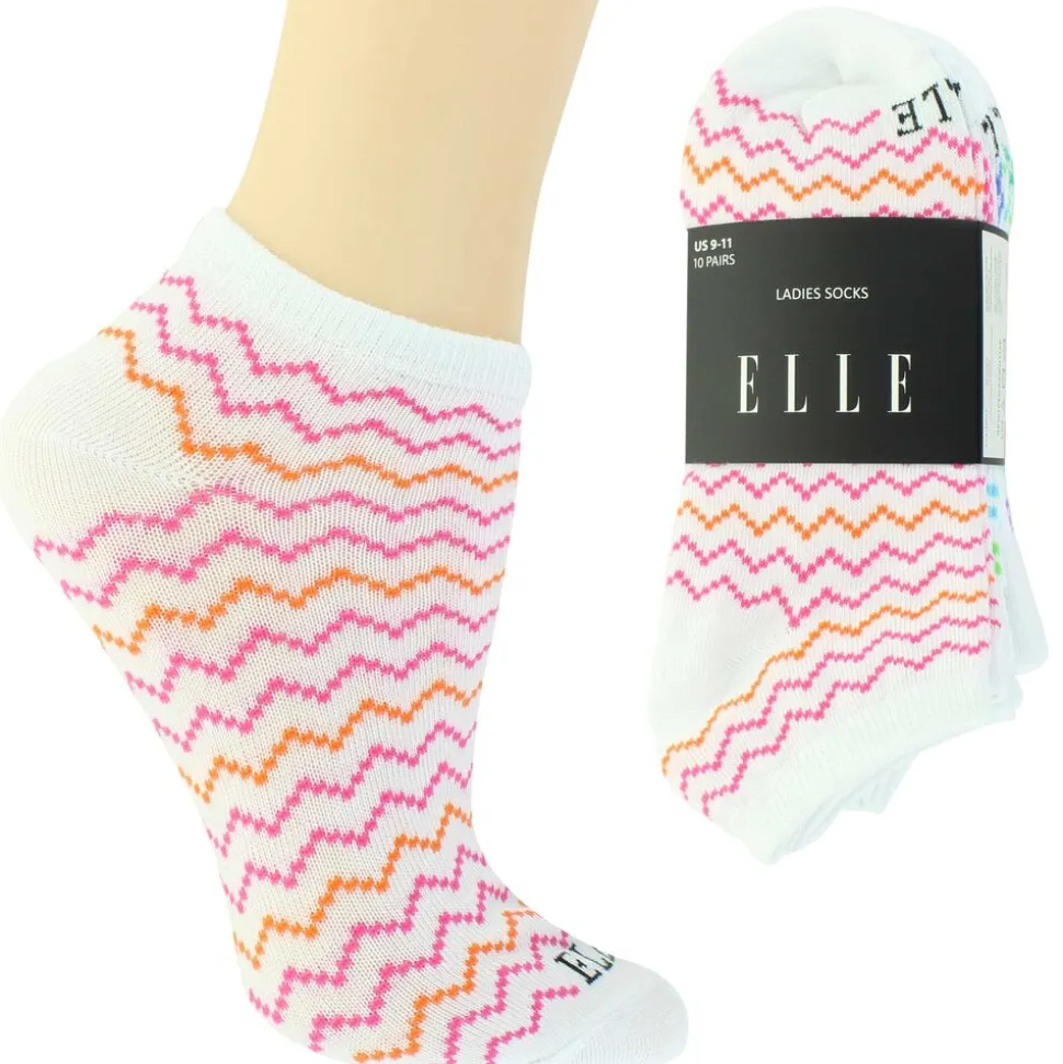 Women's Elle Mixed Pattern No-Show 10 For $10