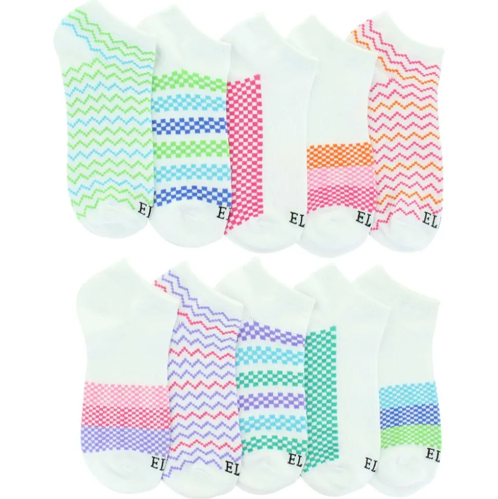 Women's Elle Mixed Pattern No-Show 10 For $10