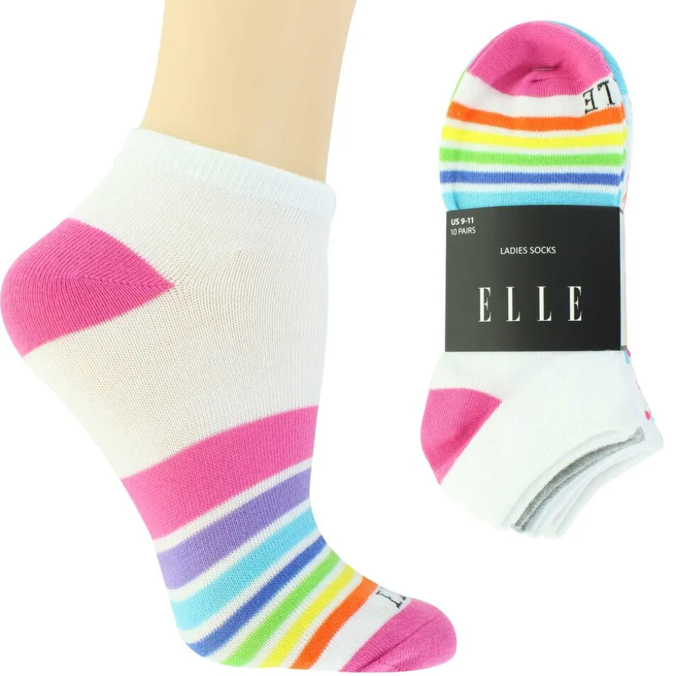 Women's Elle Mixed Print No-Show 10 For $10