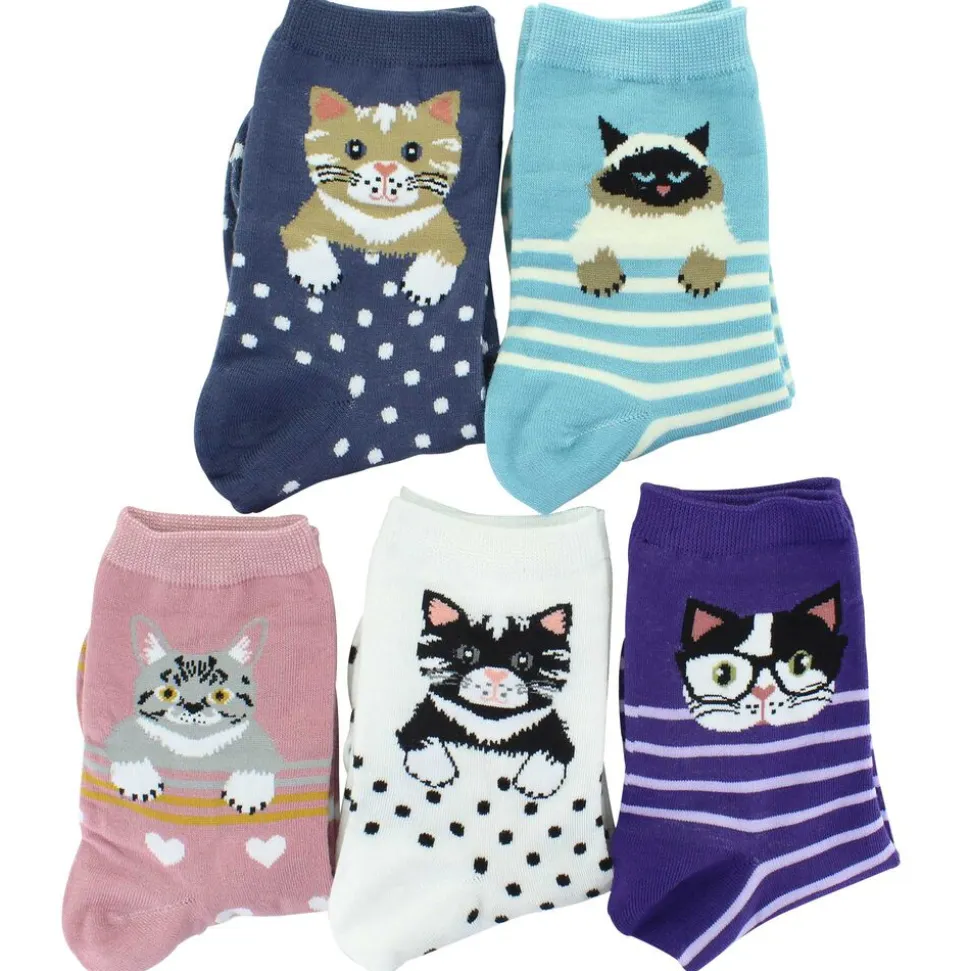 Women's ET TU Cat Short Crews 5-Pair Pack