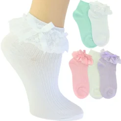 Women's ET/TU Lace With Bow Anklet 5-Pair Pack