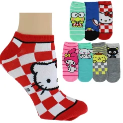 Women's Hello Kitty No-Show Gift Box 7-Pair Pack