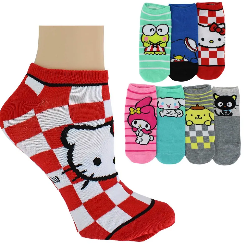 Women's Hello Kitty No-Show Gift Box 7-Pair Pack