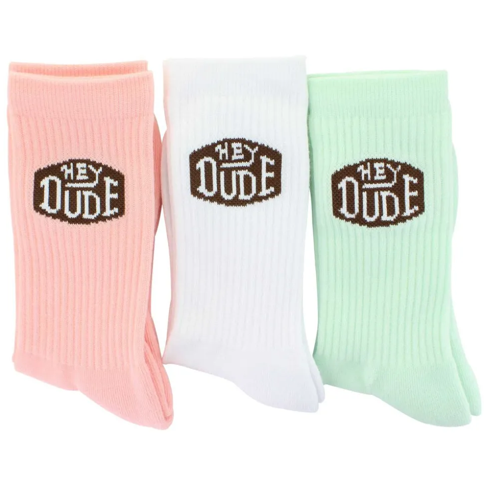 Women's HEYDUDE Crew 3-Pair Pack