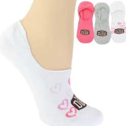 Women's HEYDUDE Hearts No-Show 3-Pair Pack