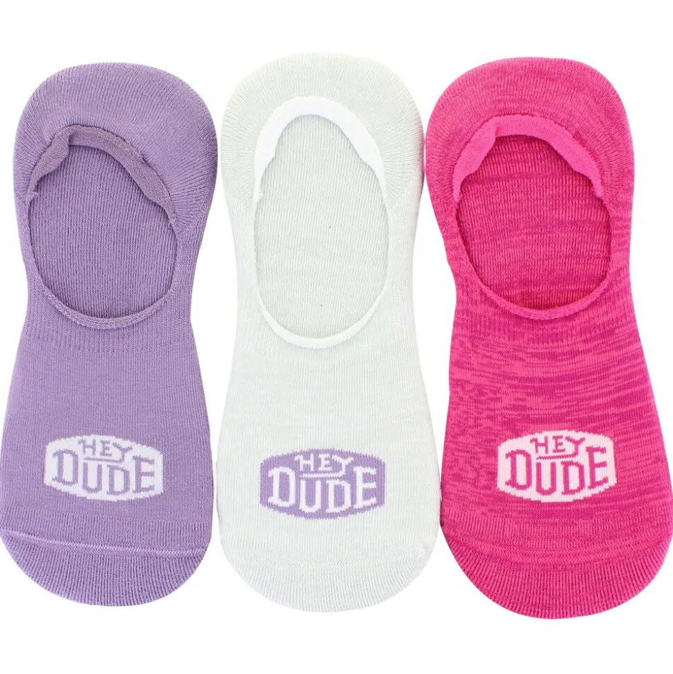 Women's HEYDUDE Marled No-Show 3-Pair Pack