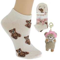 Women's Kensie Teddy Bear Low-Cut 6-Pair Pack