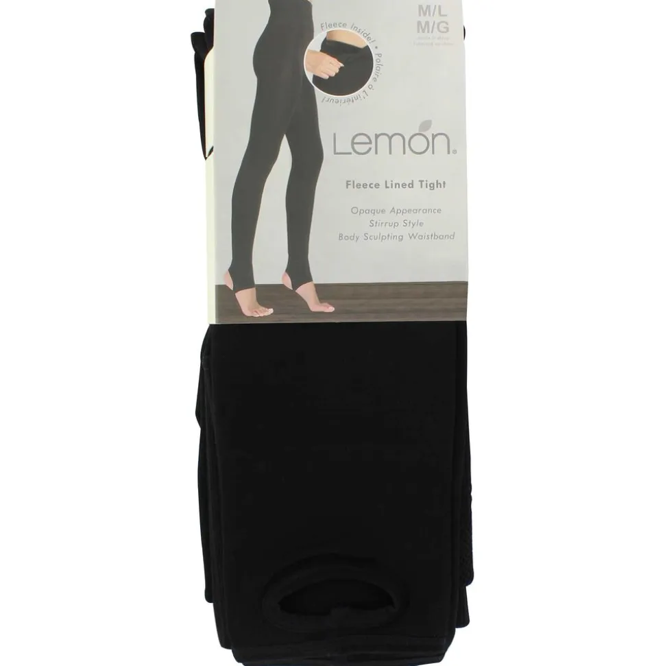 Women's Lemon Fleece-Lined Stirrup Tight M/L