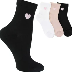 Women's Lemon Heart Powder-Soft Quarter 3 Pairs