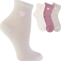 Women's Lemon Heart Powder-Soft Quarter 3 Pairs