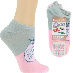 Women's Pickle & Dot Bubble Gum No-Show 10 For $10