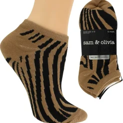 Women's Sam & Olivia Zebra No-Show 10 for $10